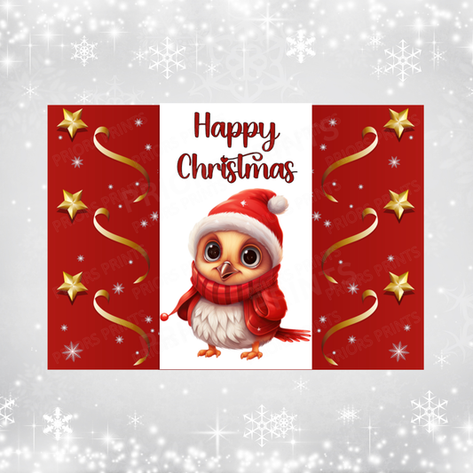 Animals in Santa Hat Christmas Chocolate Bar Wrapper
