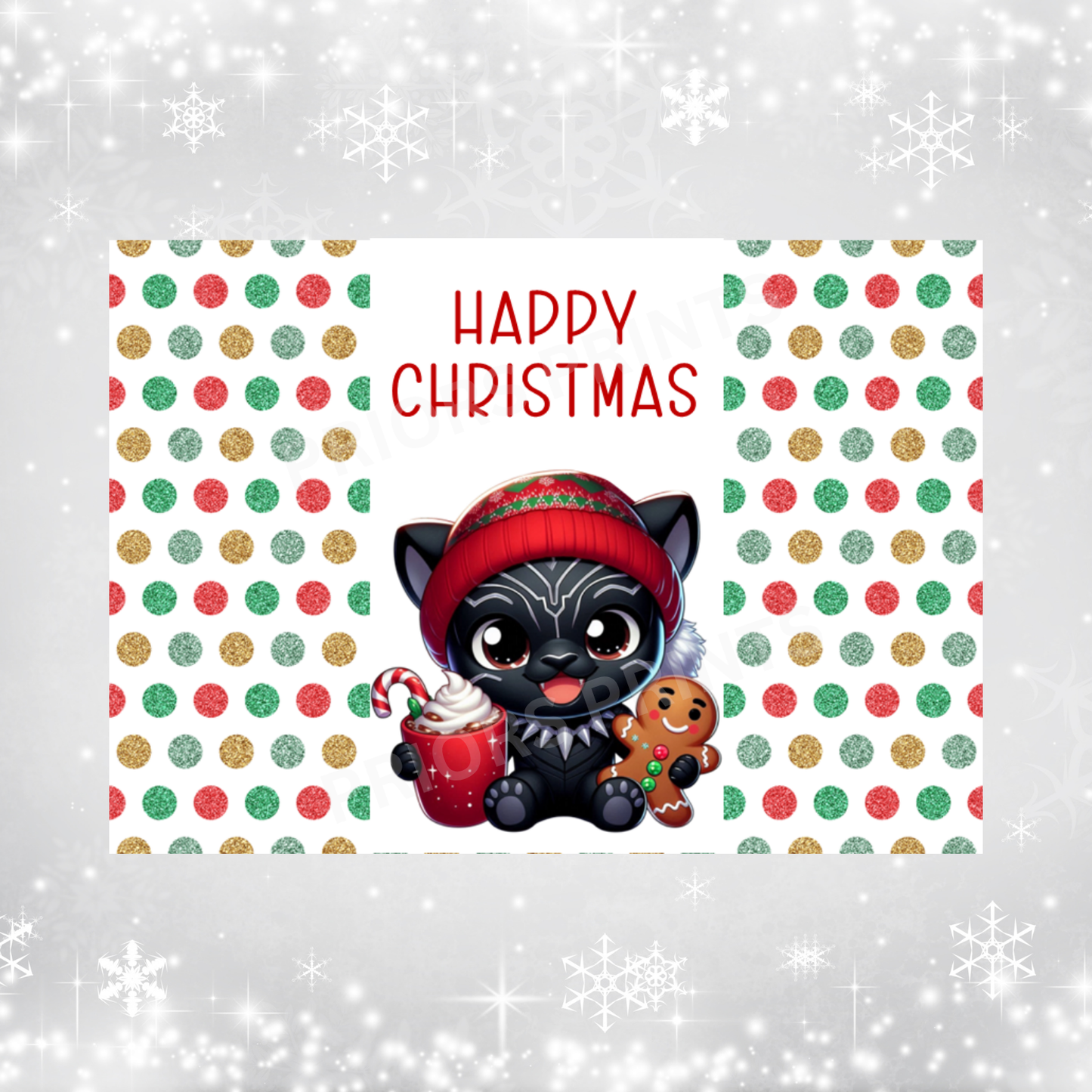 Cute Character Christmas Chocolate Bar Wrapper