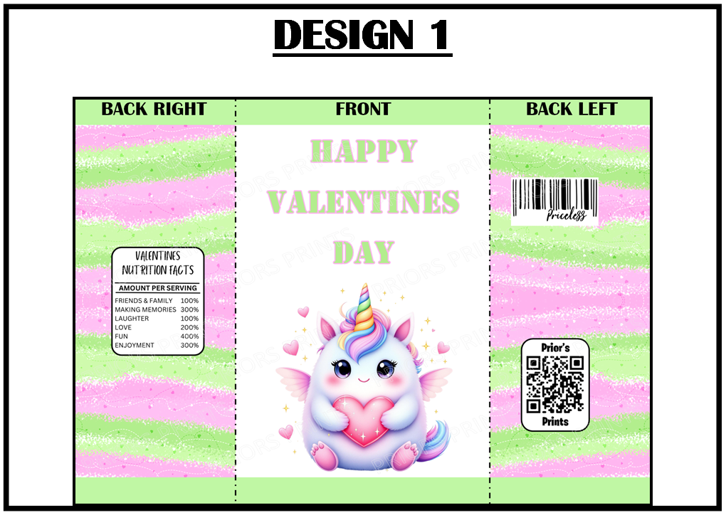 Cute Monsters Valentines Treat Packets (Medium Sized)