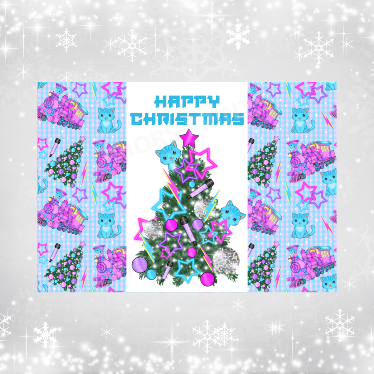 K Pop Tree Christmas Chocolate Bar Wrapper