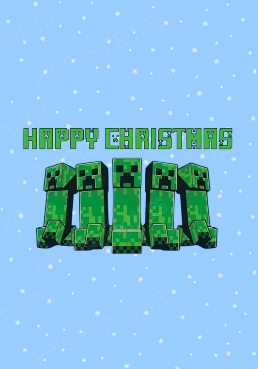 Minecraft Christmas Chocolate Bar Wrappers