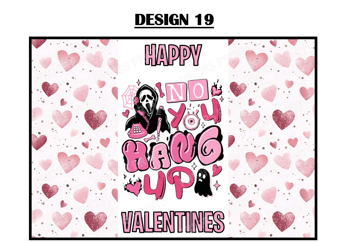 Horror Characters Valentines Chocolate Bar Wrappers (Copy)