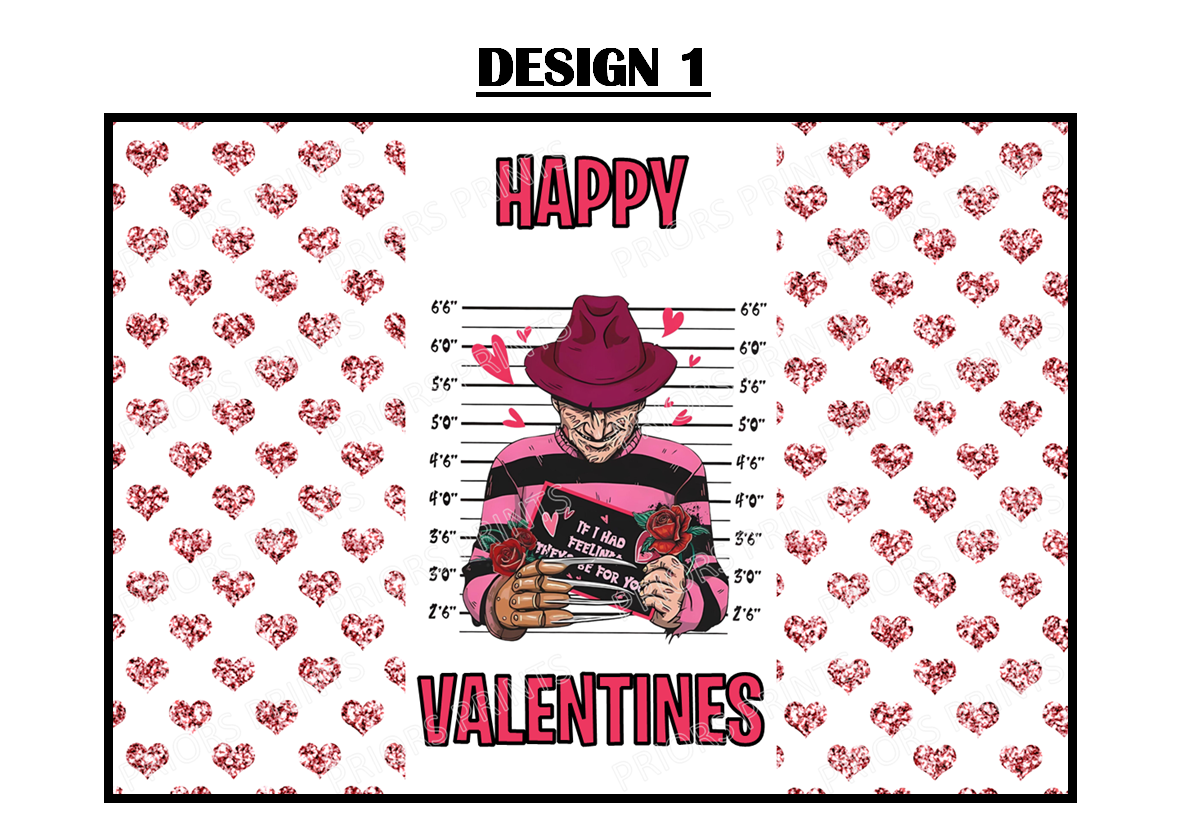 Horror Characters Valentines Chocolate Bar Wrappers (Copy)