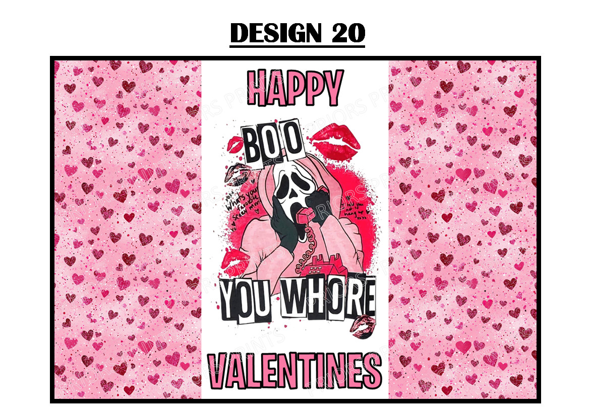 Horror Characters Valentines Chocolate Bar Wrappers (Copy)