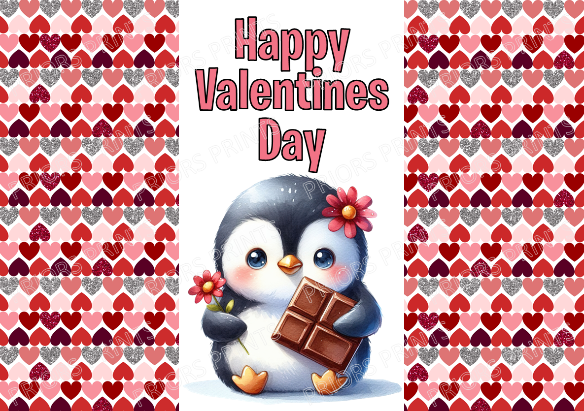 Cute Valentines Animals Chocolate Bar Wrappers