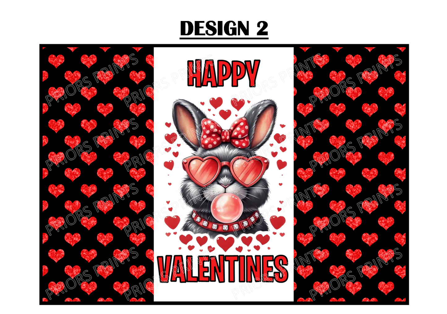 Cute Animals With Sweets Valentines Chocolate Bar Wrappers