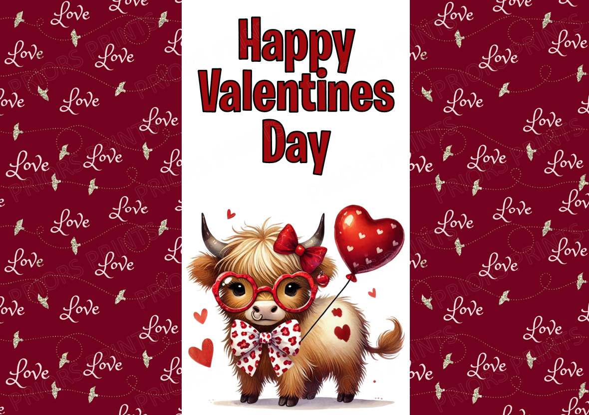 Cute Valentines Animals Chocolate Bar Wrappers