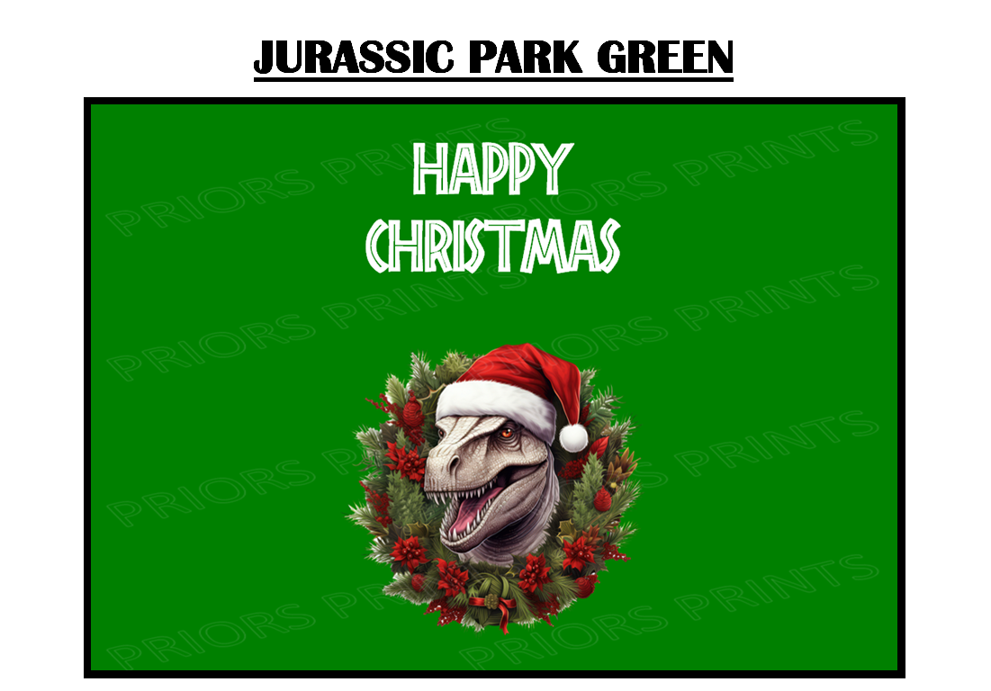 Jurassic Park Christmas Chocolate Bar Wrappers