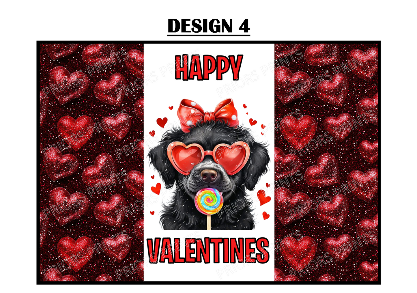 Cute Animals With Sweets Valentines Chocolate Bar Wrappers