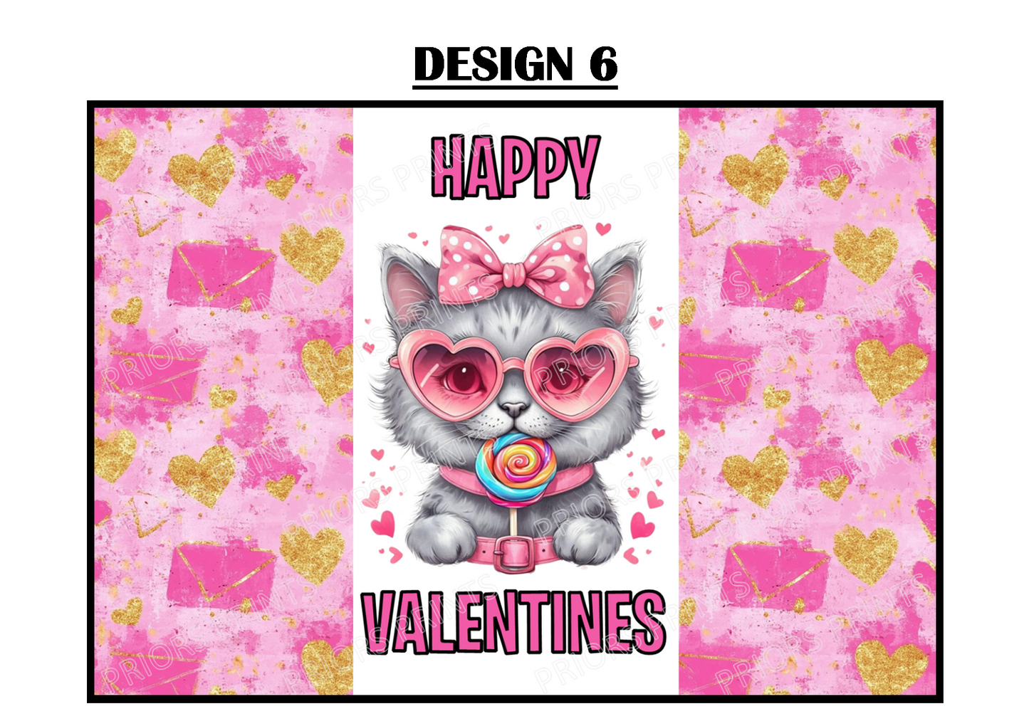 Cute Animals With Sweets Valentines Chocolate Bar Wrappers