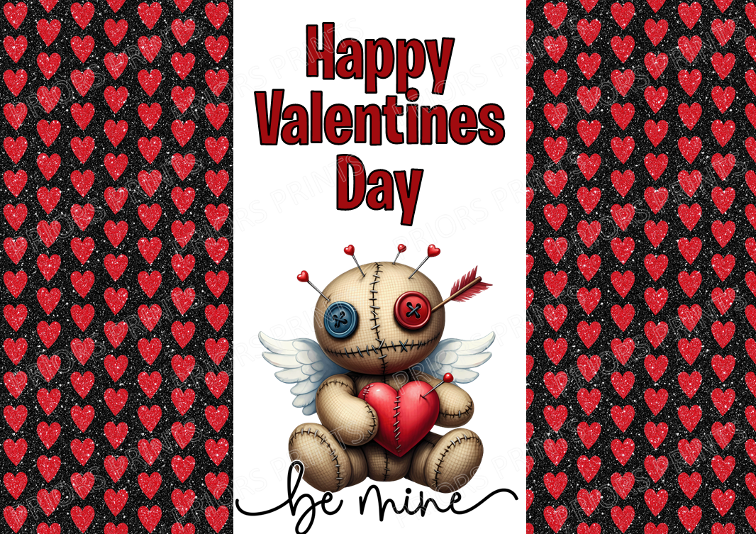 Voodoo Dolls Valentines Chocolate Bar Wrappers