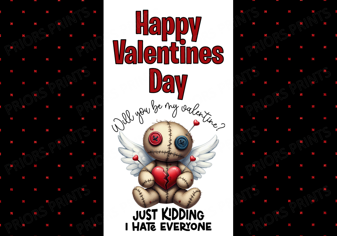 Voodoo Dolls Valentines Chocolate Bar Wrappers