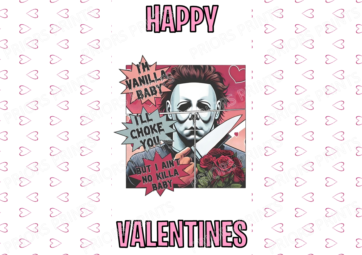 Horror Characters Valentines Chocolate Bar Wrappers (Copy)