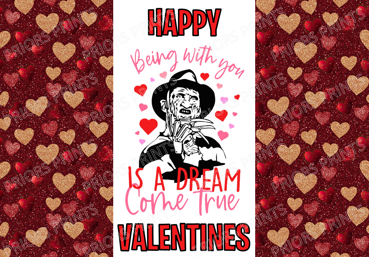 Horror Characters Valentines Chocolate Bar Wrappers (Copy)