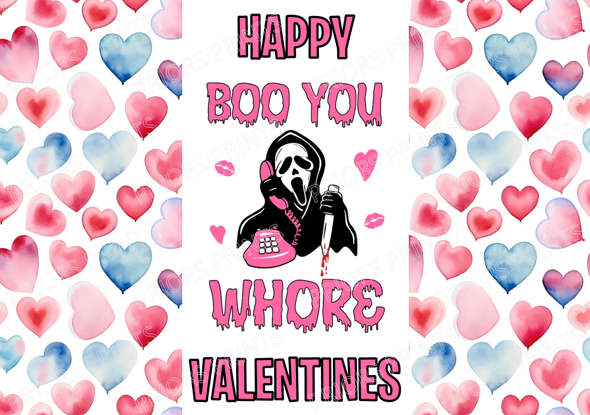 Horror Characters Valentines Chocolate Bar Wrappers (Copy)