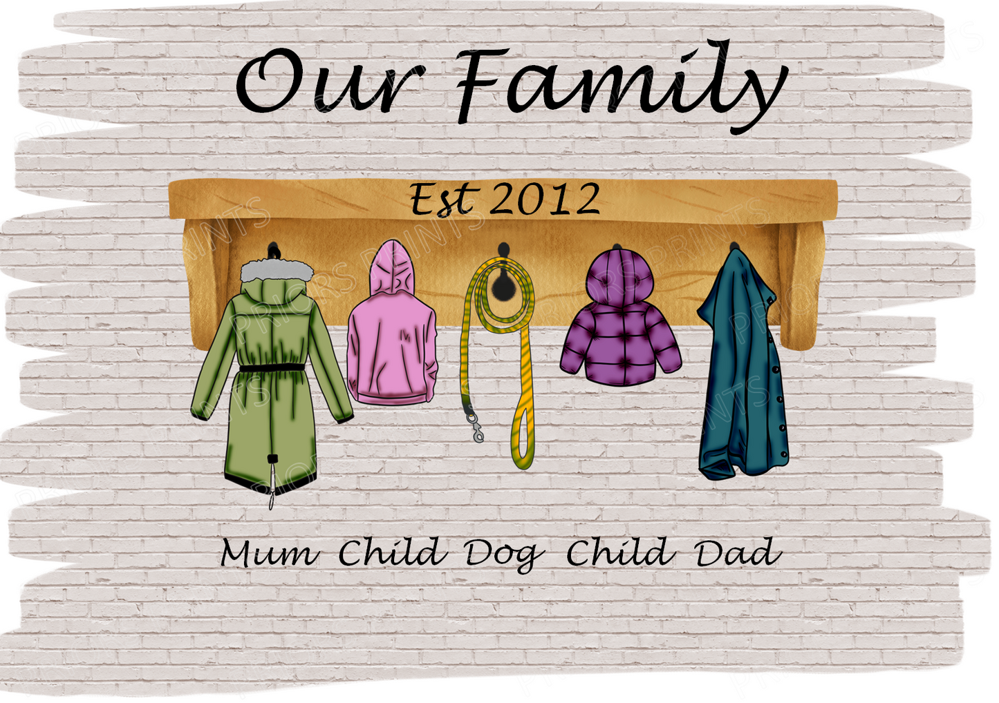 Our Family Personalised Coat Print