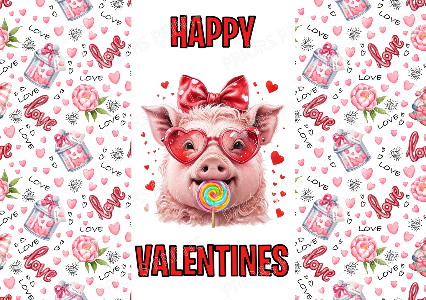 Cute Animals With Sweets Valentines Chocolate Bar Wrappers