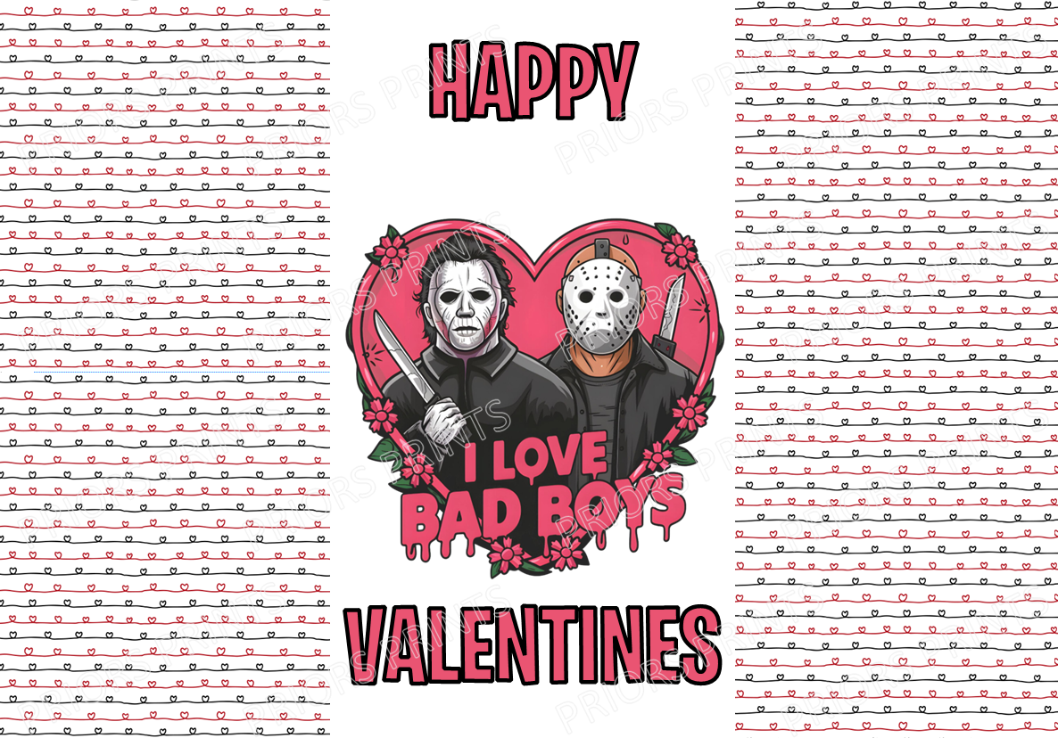 Horror Characters Valentines Chocolate Bar Wrappers (Copy)