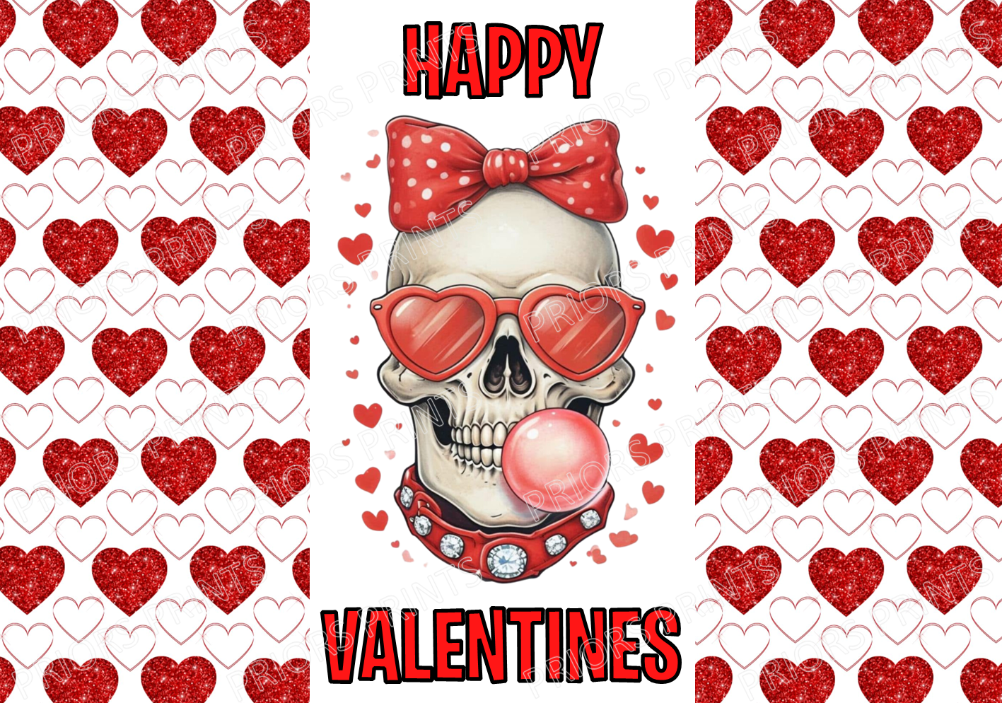 Skeleton Valentines Chocolate Bar Wrappers