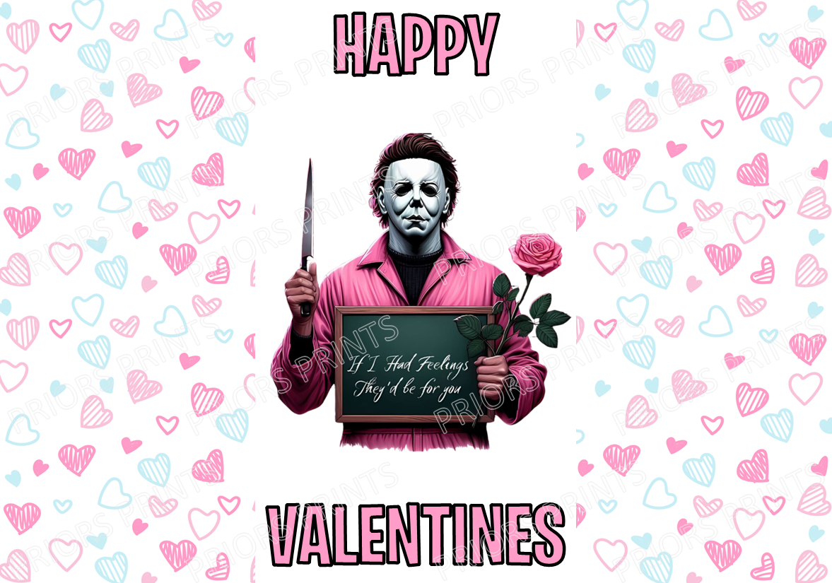 Horror Characters Valentines Chocolate Bar Wrappers (Copy)