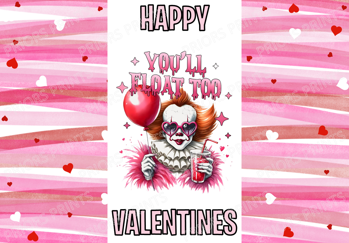 Horror Characters Valentines Chocolate Bar Wrappers (Copy)