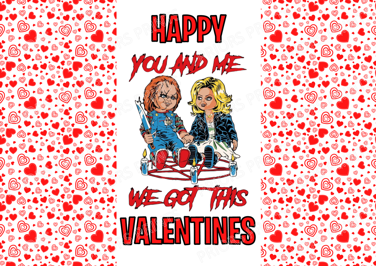 Horror Characters Valentines Chocolate Bar Wrappers (Copy)