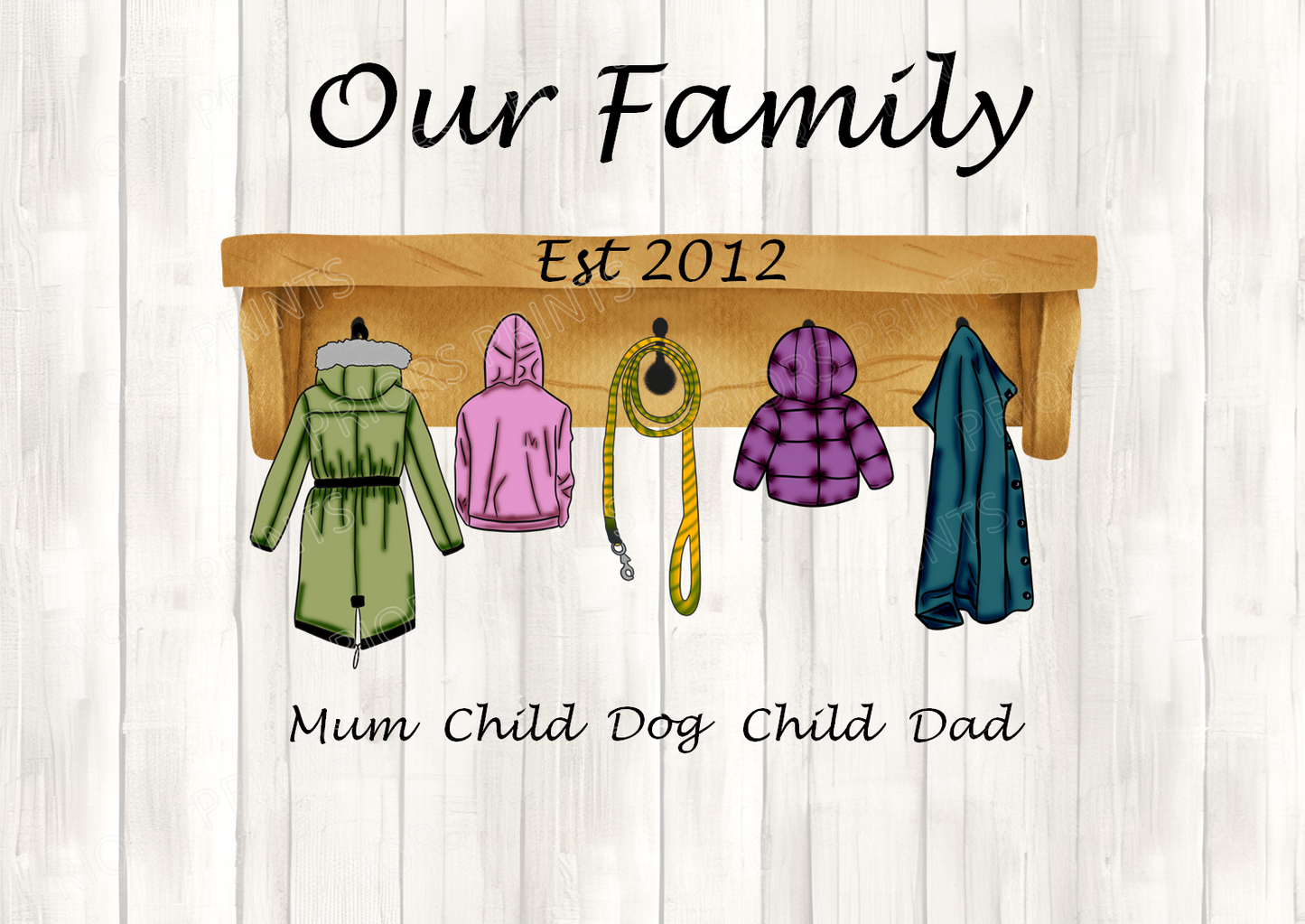 Our Family Personalised Coat Print