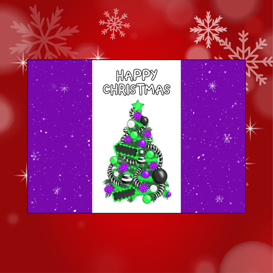 Character Christmas Tree Chocolate Bar Wrapper