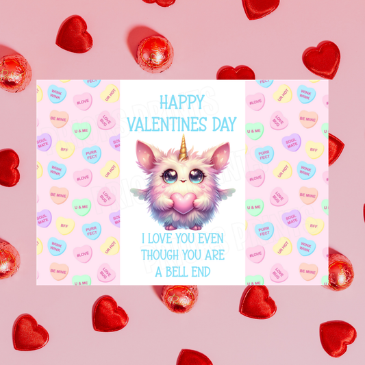 Funny Offensive Valentines Day Chocolate Bar Wrappers Listing 2