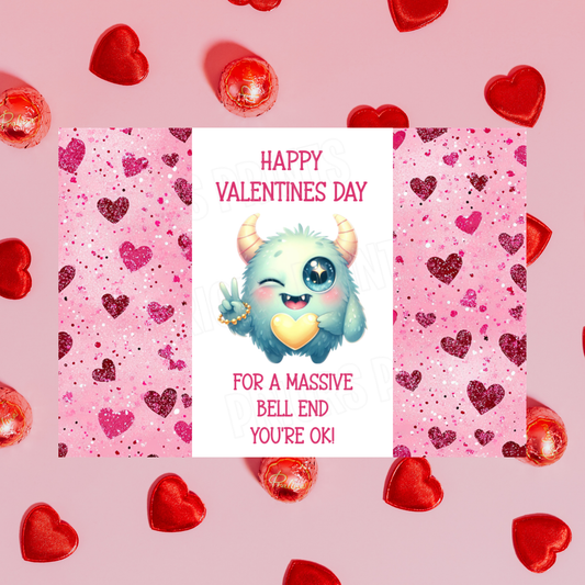 Funny Offensive Valentines Day Chocolate Bar Wrappers Listing 1