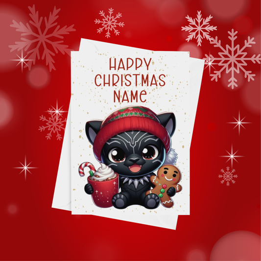 Cute Character Personalised Christmas Card