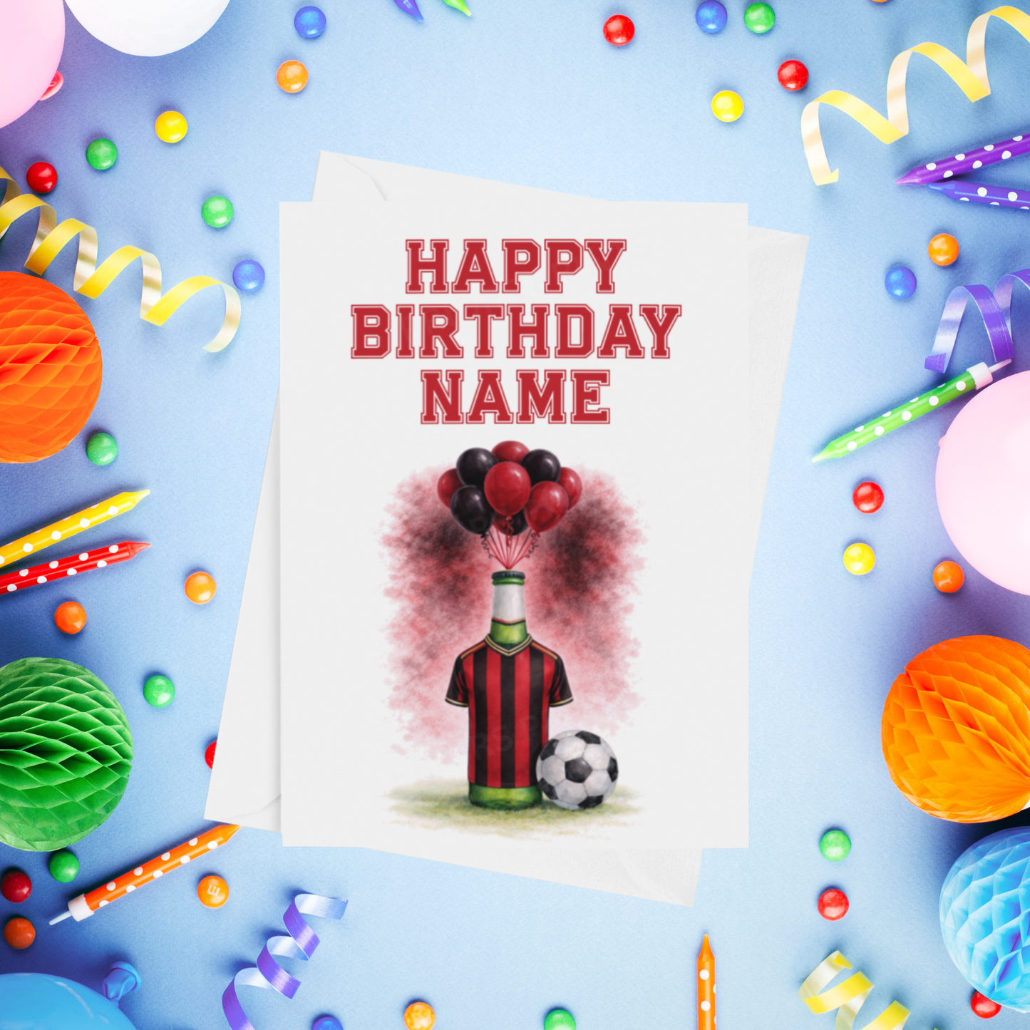 Football Team Beer Bottles Personalised Birthday Card (Premier League Teams)