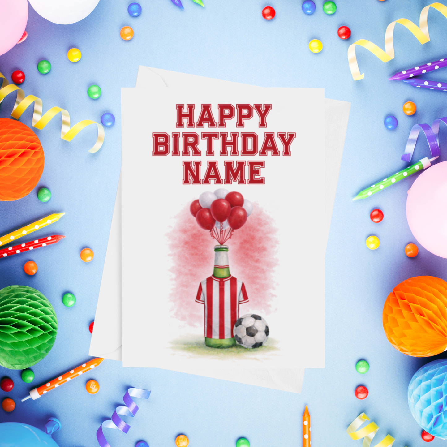 Football Team Beer Bottles Personalised Birthday Card (Premier League Teams)