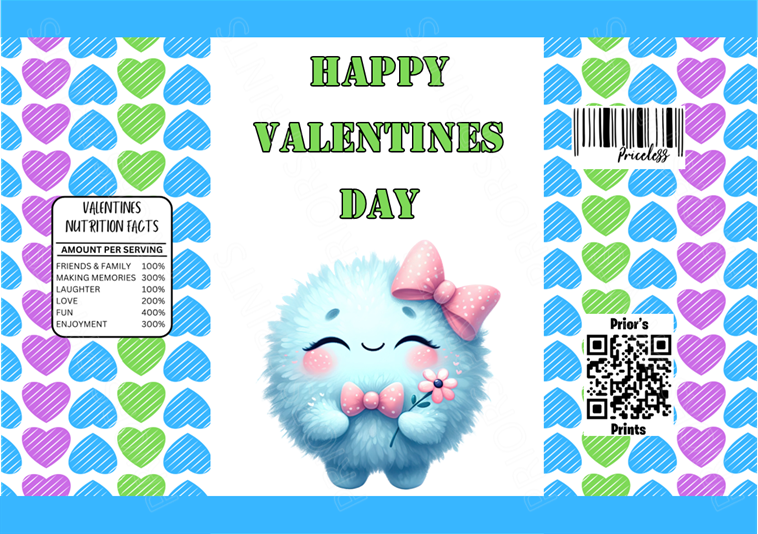 Happy Valentines Treat Packets (Medium Sized)