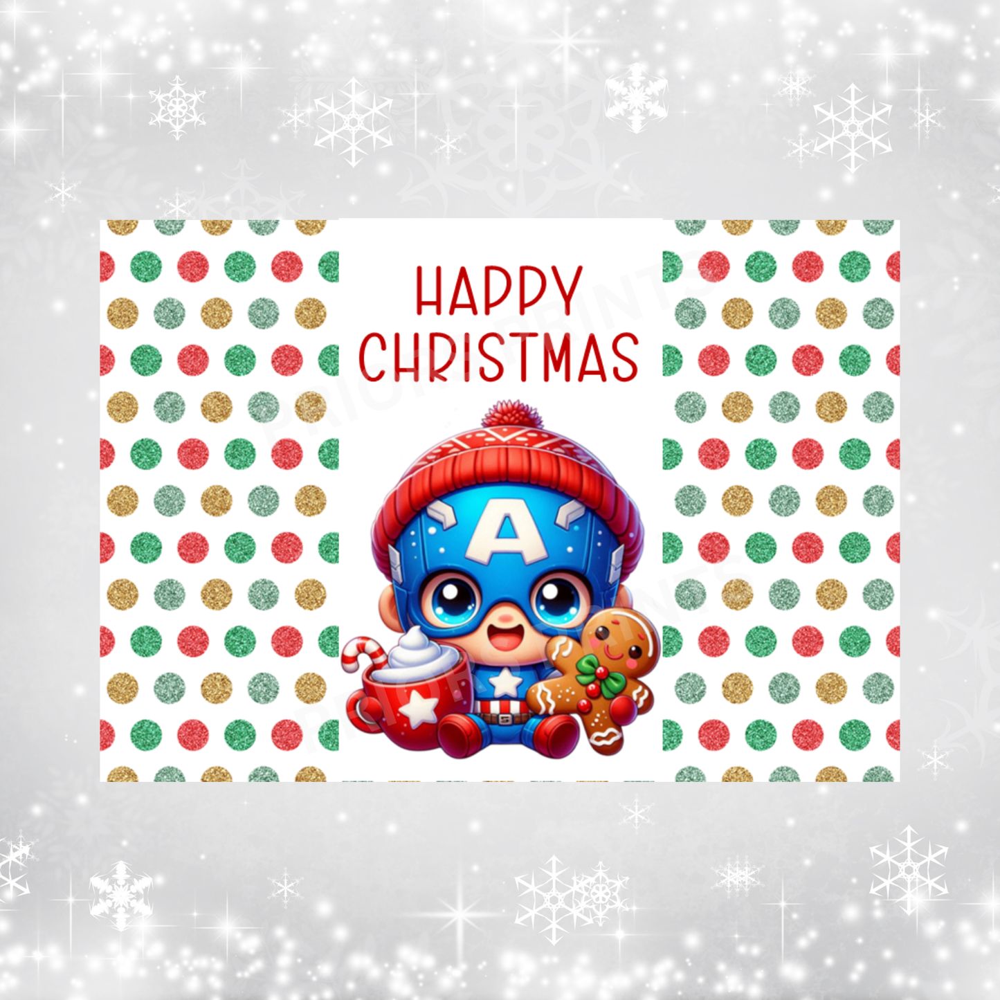 Cute Character Christmas Chocolate Bar Wrapper