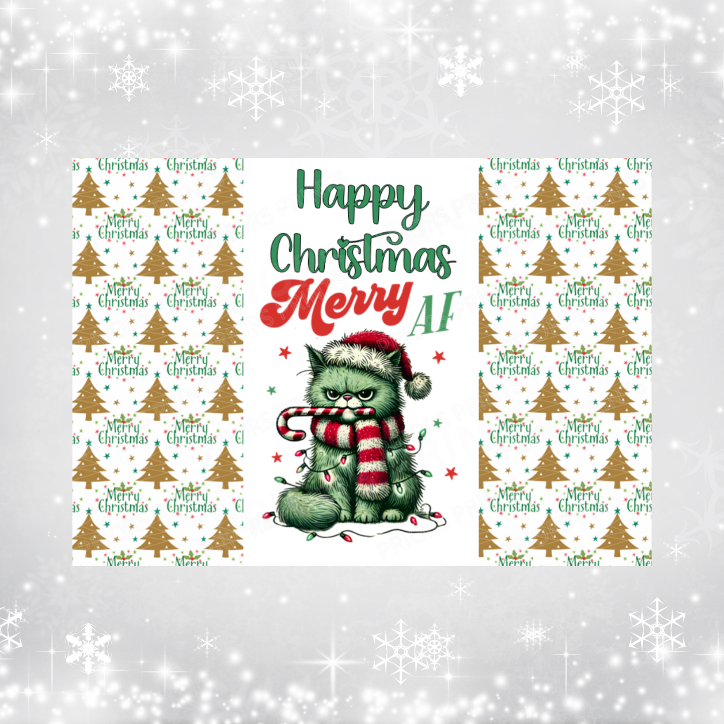 Grumpy Animals Christmas Chocolate Bar Wrapper