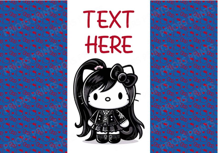 Hello Kitty as a Goth Chocolate Bar Wrappers (Sanrio- Hello Kitty & Friends)