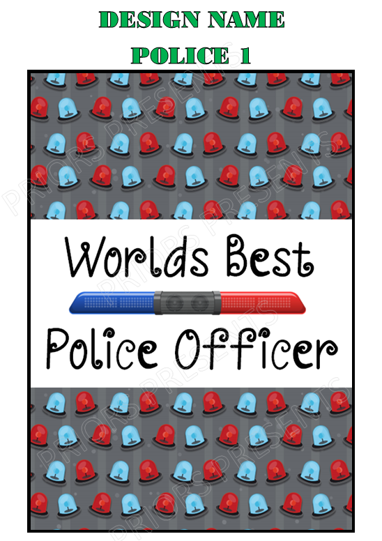 Worlds Best Police Roles Chocolate Bar Wrappers