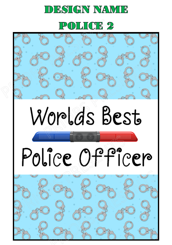 Worlds Best Police Roles Chocolate Bar Wrappers