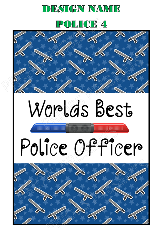 Worlds Best Police Roles Chocolate Bar Wrappers