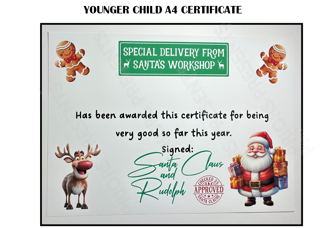 A4 Christmas  Certificate