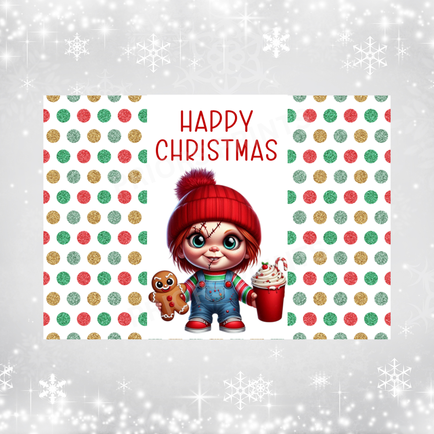 Cute Character Christmas Chocolate Bar Wrapper