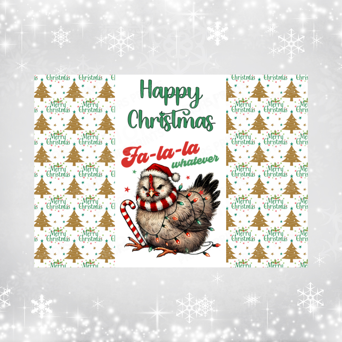 Grumpy Animals Christmas Chocolate Bar Wrapper