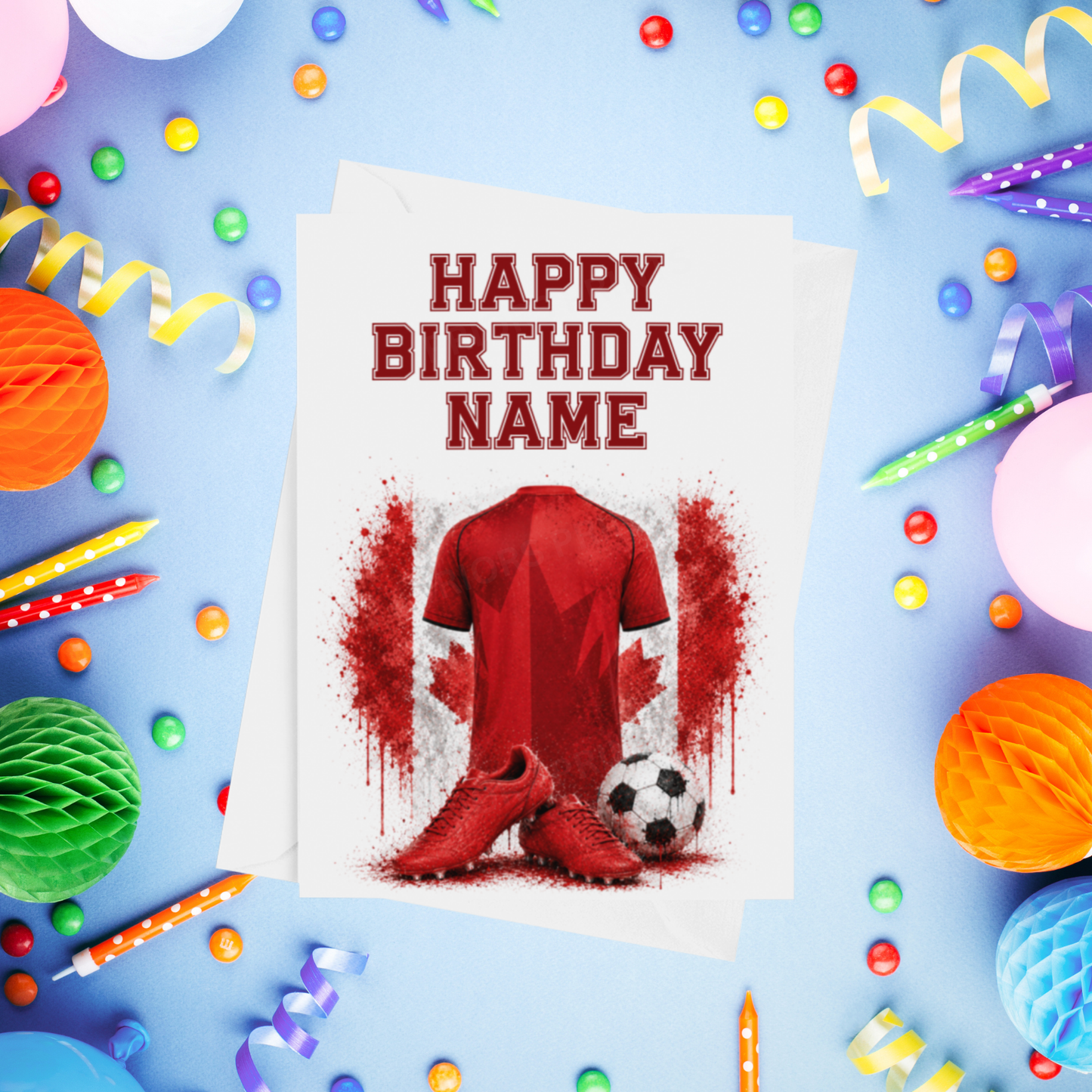 Football Shirts Personalised Birthday Card (World Teams)