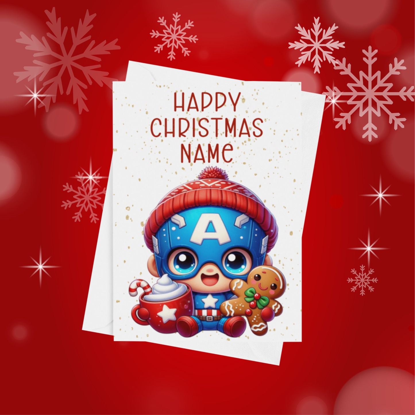 Cute Character Personalised Christmas Card