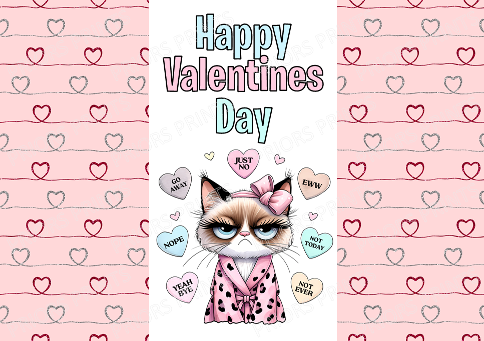 Grumpy Cat Valentines Chocolate Bar Wrapper