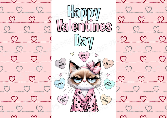 Grumpy Cat Valentines Chocolate Bar Wrapper