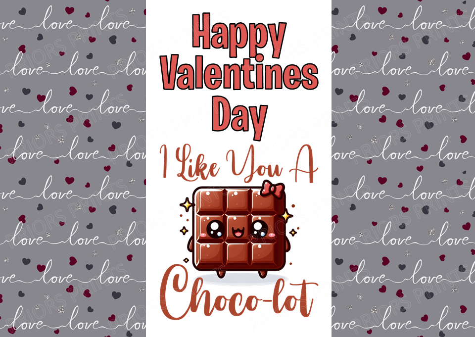 Valentines Chocolate Bar Wrapper