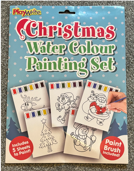 Christmas Water Colour Painting Set