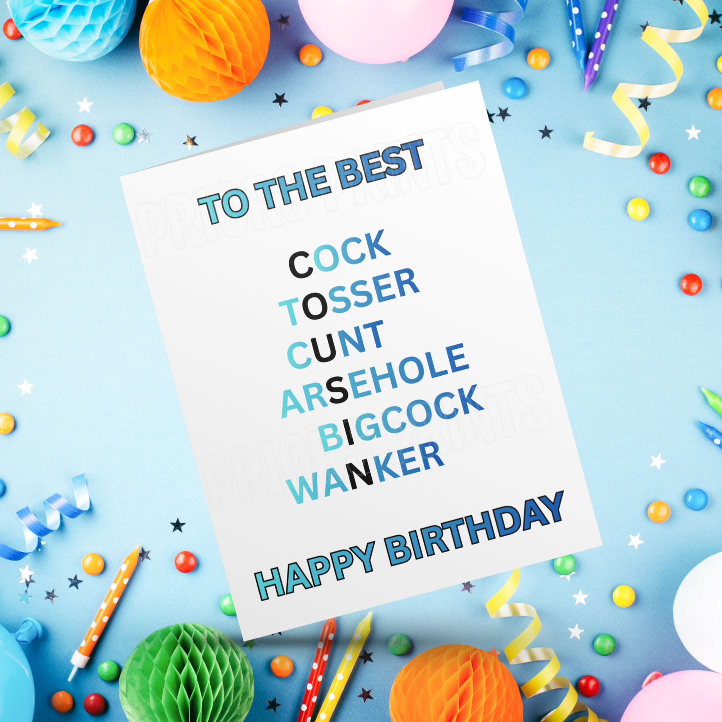 Funny/Offensive Birthday Card with Swear Words for Family Members Mum I Dad I Brother I Sister I Grandad I Daughter I Niece I Son I Nephew
